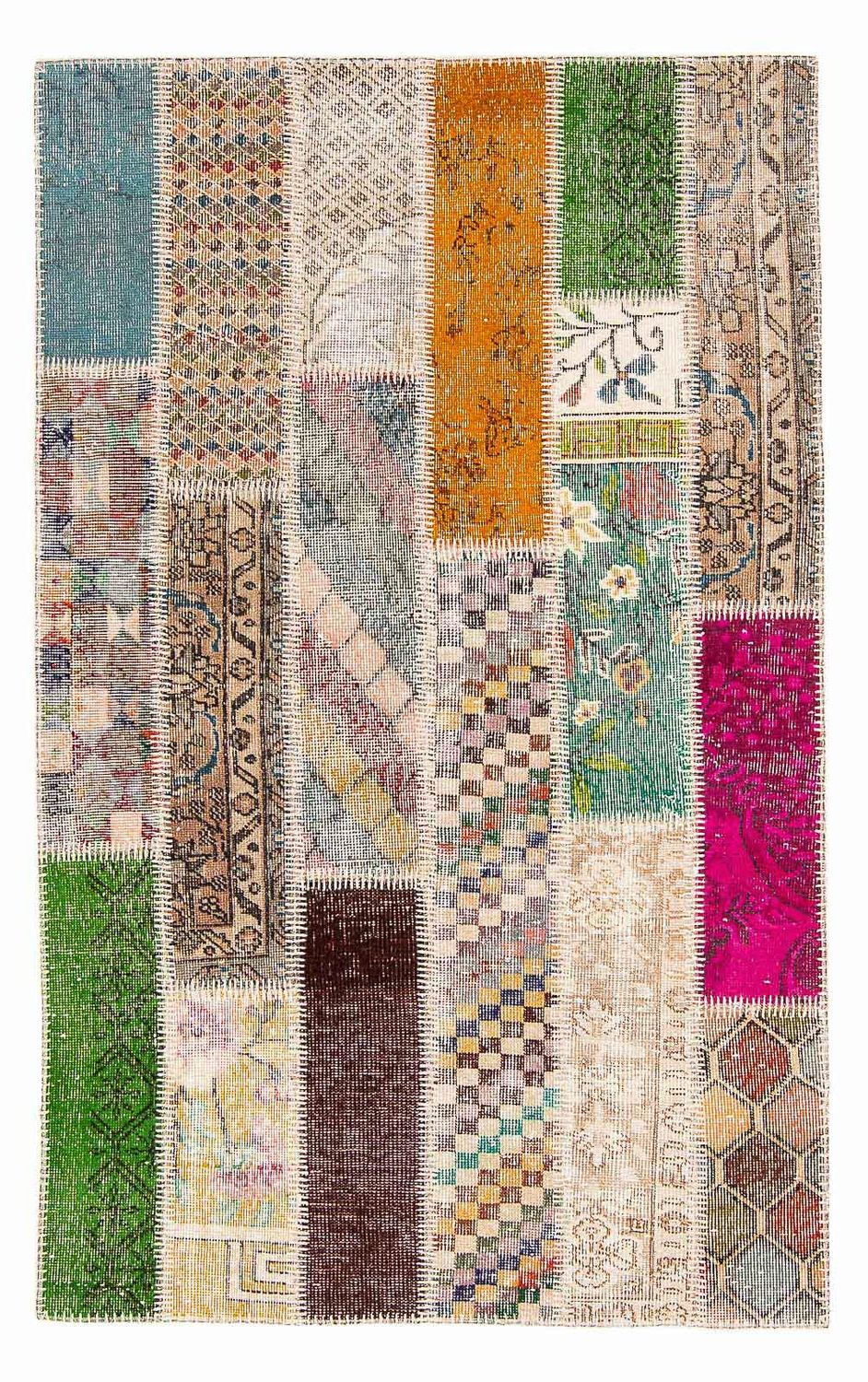 Tapis patchwork - 184 x 120 cm - multicolore