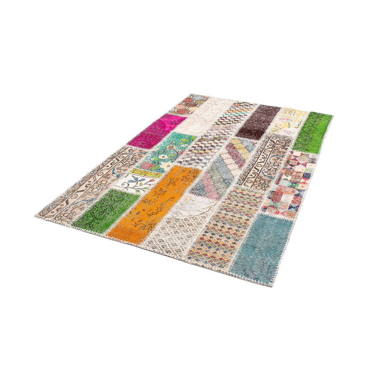 Tapis patchwork - 184 x 120 cm - multicolore