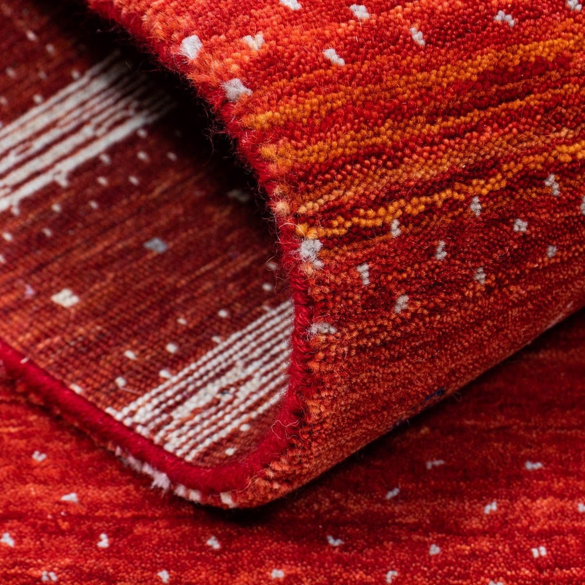 Gabbeh Teppich - Loribaft Indus 204 x 140 cm - rot