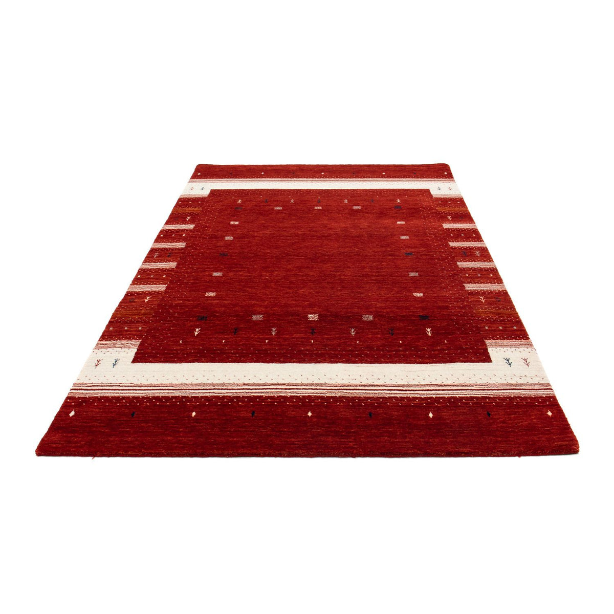 Gabbeh Teppich - Loribaft Indus 204 x 140 cm - rot