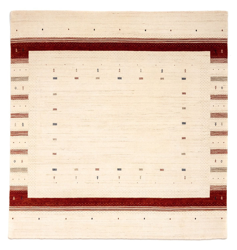 Gabbeh Teppich - Loribaft Indus 255 x 255 cm - beige