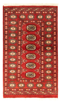 Tapis afghan - Boukhara - 132 x 78 cm - rouge
