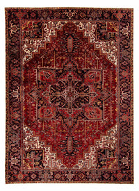 Tapis persan - Nomadic - 380 x 310 cm - rouge foncé