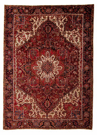 Tapis persan - Nomadic - 388 x 300 cm - rouge foncé