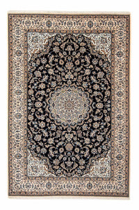 Tapis persan - Nain - Royal - 316 x 208 cm - bleu foncé