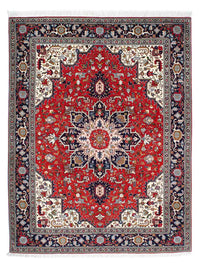 Tapis persan - Tabriz - Royal - 196 x 152 cm - rouge foncé