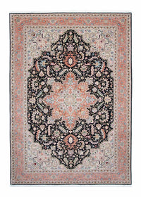 Tapis persan - Tabriz - Royal - 300 x 204 cm - bleu foncé