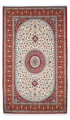Qom Tappeto 156x261cm - Tappeto persiano - beige - Rettangolo / Beige / 156 x 261 cm Rettangolo