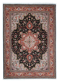 Tapis persan - Tabriz - Royal - 212 x 152 cm - bleu foncé