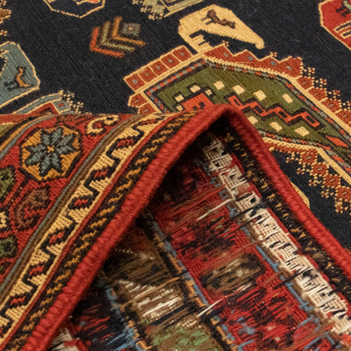 Kelim Teppich - Oriental 283 x 194 cm - dunkelblau