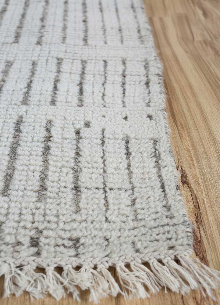 Wollteppich quadratisch  - 75 x 75 cm - creme