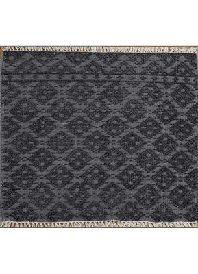 Tapis en viscose carré  - 75 x 75 cm - anthracite