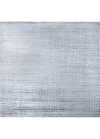 Tapis en viscose carré  - 345 x 345 cm - argent