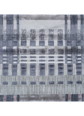 Tapis en viscose carré  - 90 x 90 cm - multicolore