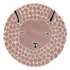 Nuvole Soffici Tappeto per Bambini Rotondo - Rotondo / Taupe / 120 x 120 cm Rotondo