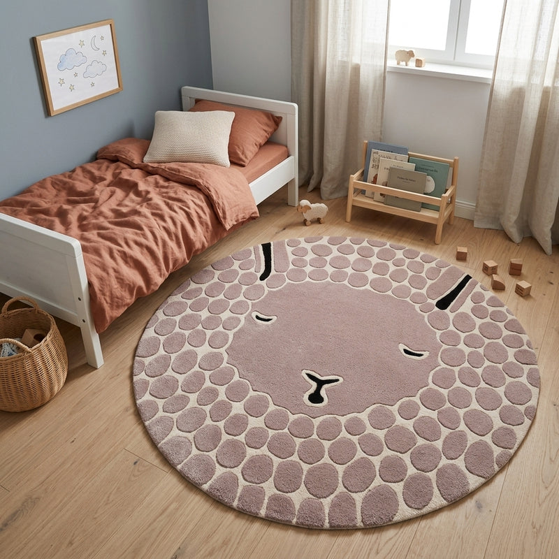 Nuages Douillets Tapis Enfant Rond