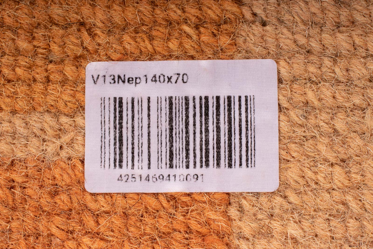 Nepal Teppich 140 x 70 cm - orange