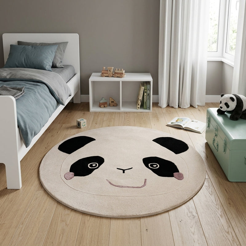 Panda Tappeto per Bambini Rotondo