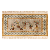 Tappeto di seta - seta cinese - 154 x 93 cm - beige scuro