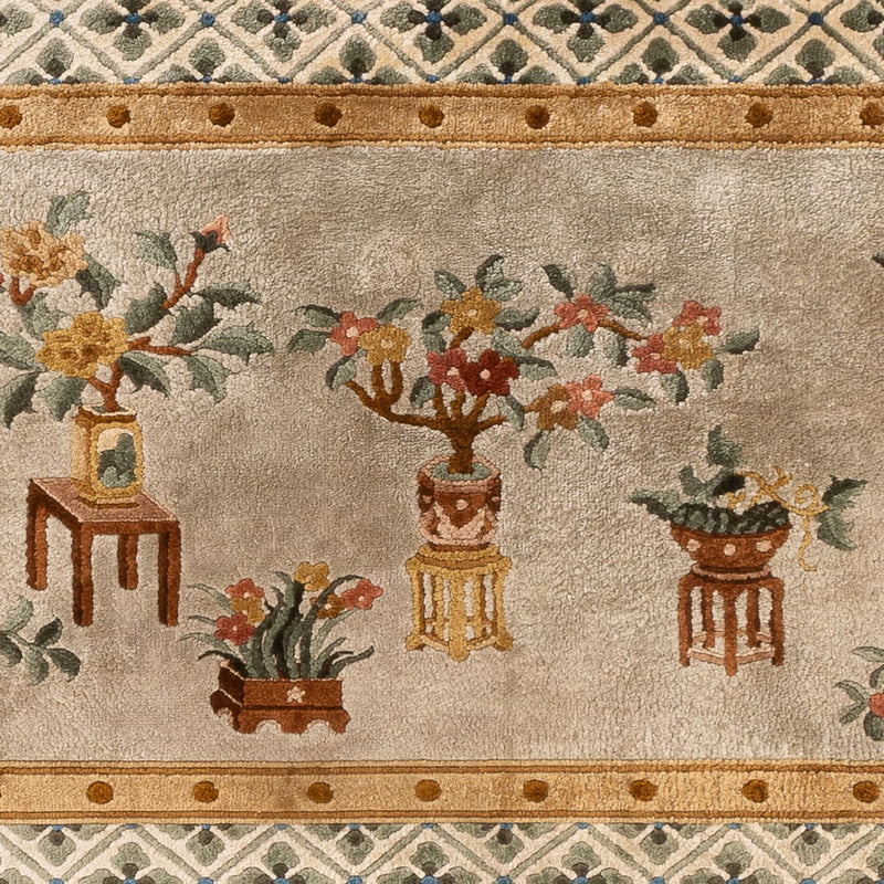 Seidenteppich - China Seide - 154 x 93 cm - dunkelbeige