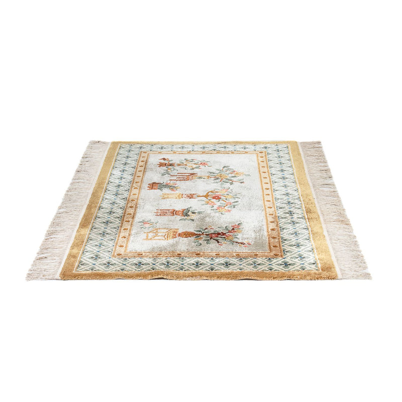 Seidenteppich - China Seide - 154 x 93 cm - dunkelbeige